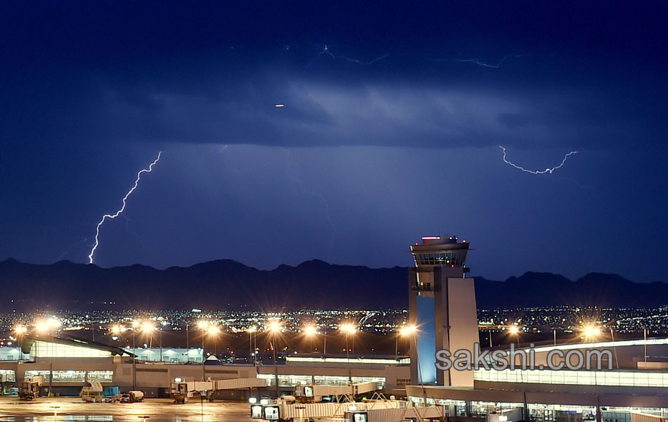 A thunderstorm is seen northwest of the Las Vegas - Sakshi6