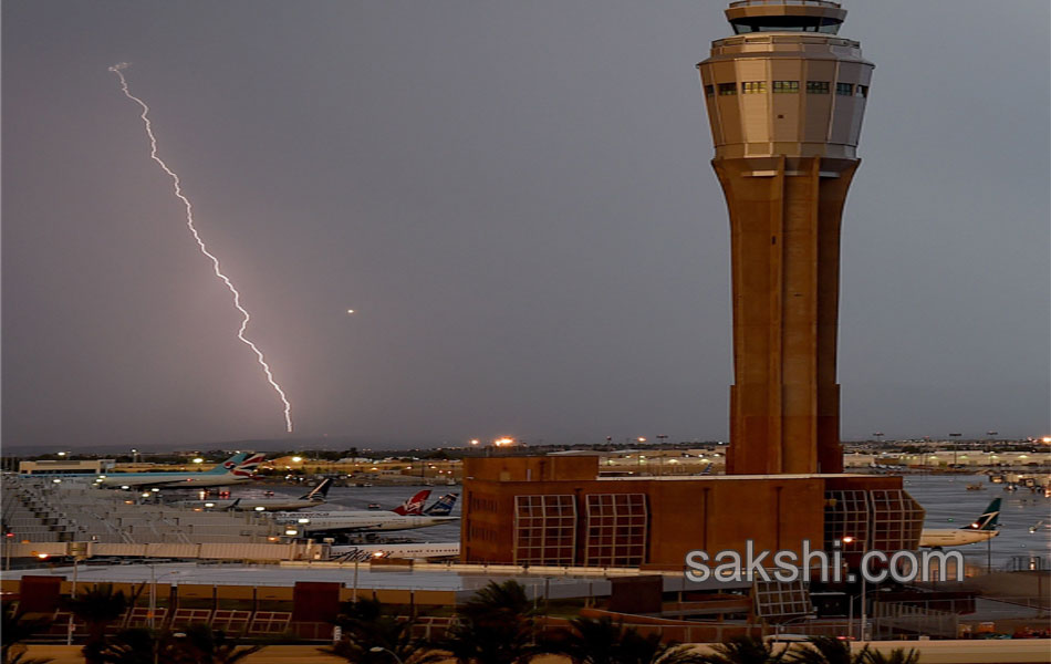 A thunderstorm is seen northwest of the Las Vegas - Sakshi7