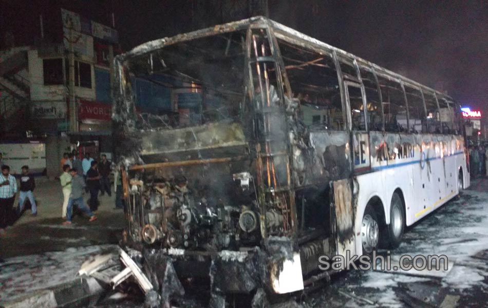 Volvo bus fire near visakhapatam - Sakshi8