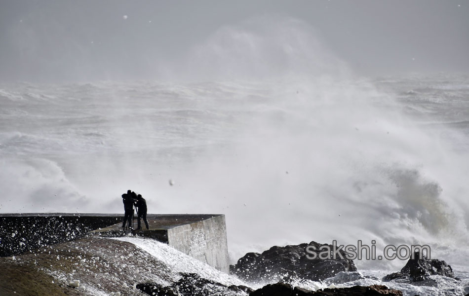 Waves crash near the Port3