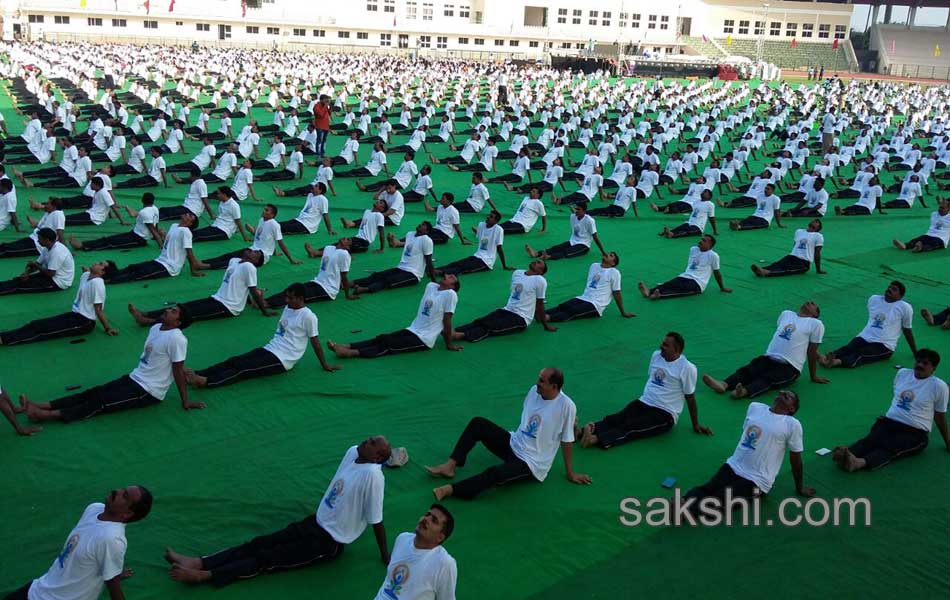 international yoga day celebrated in telugu states21