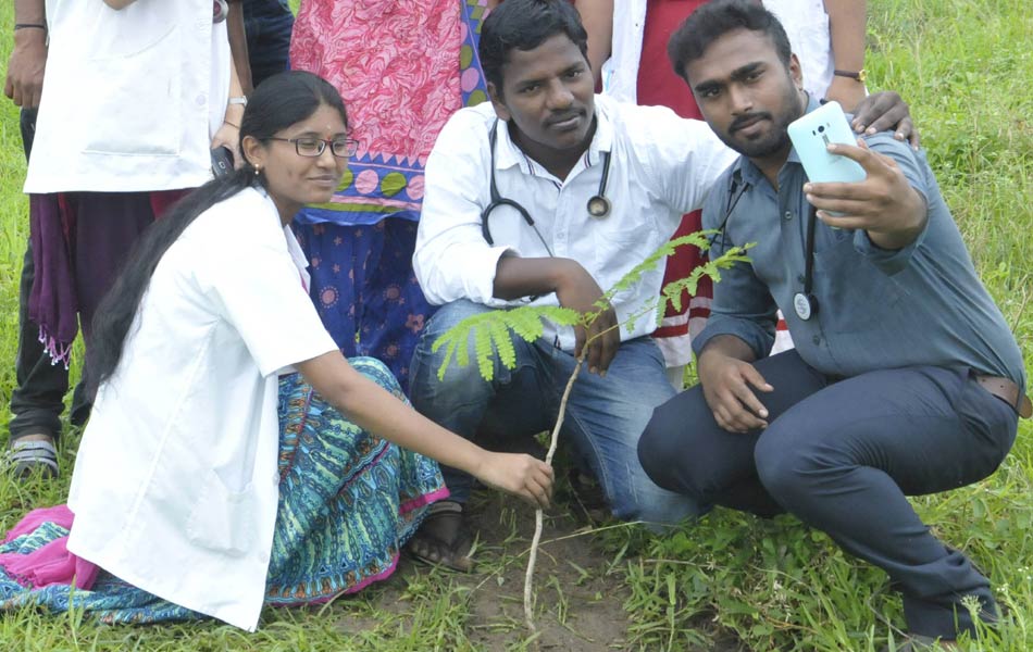 selfi with tree plant - Sakshi9