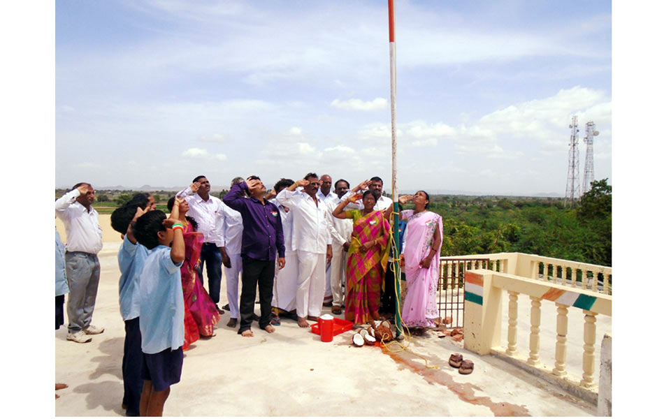 national flag inagurations in guntur dist7