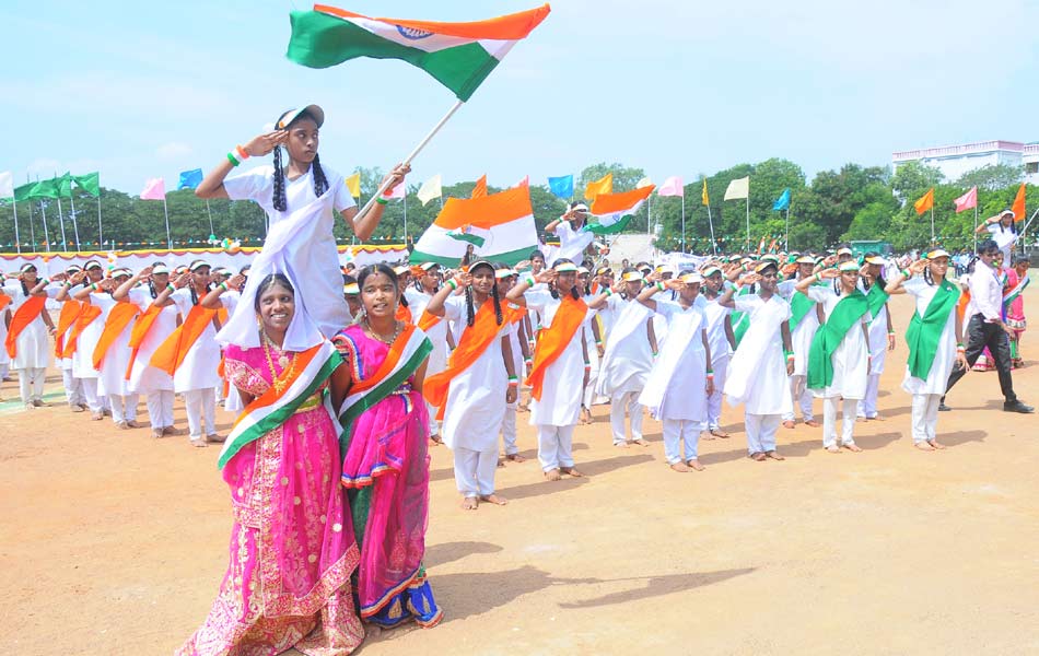 national flag inagurations in guntur dist5