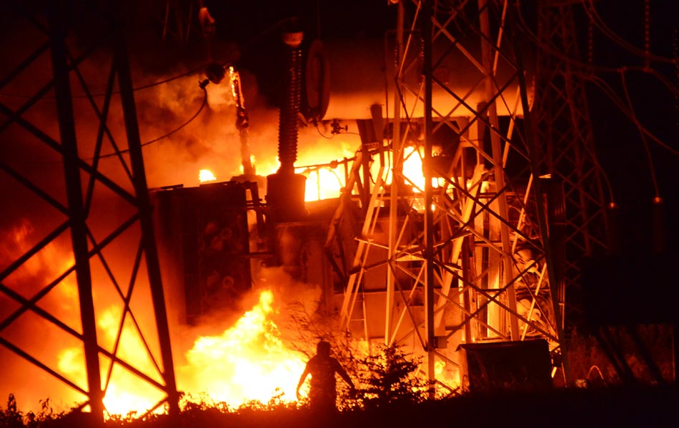 Fire accident at sub station - Sakshi10