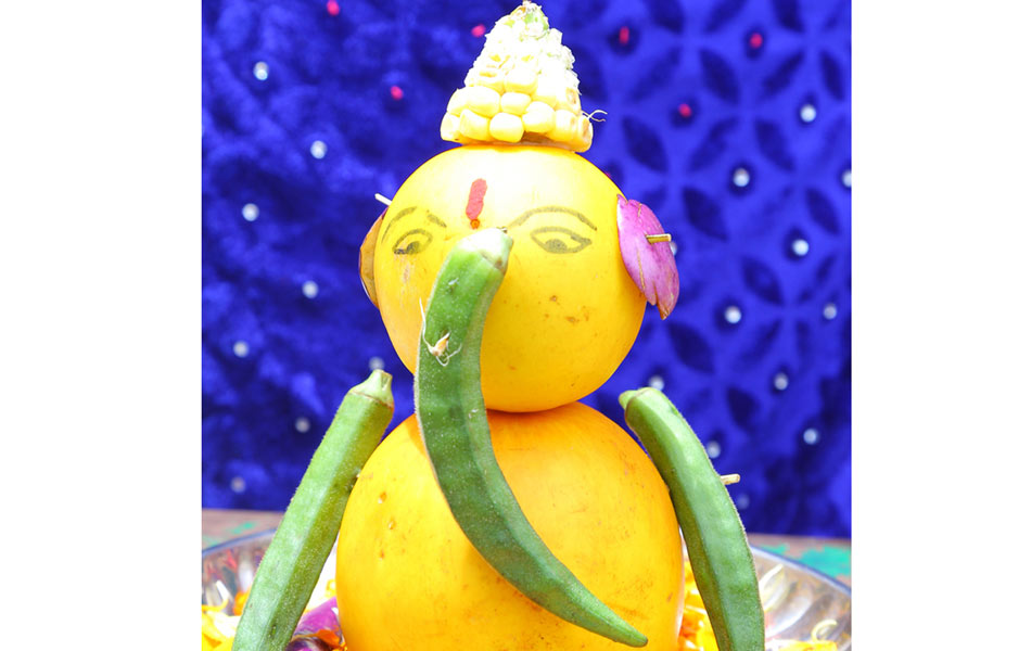 Children made eco friendly Vinayaka statues2