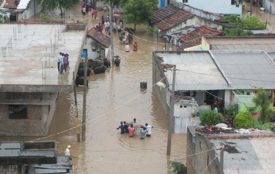 Heavy rain fall in guntur district9