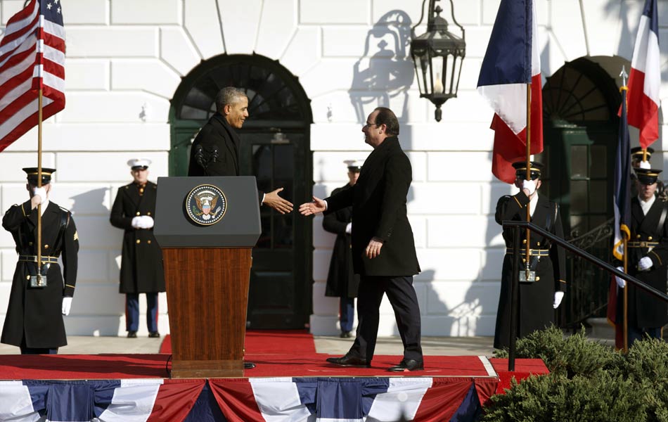 Obama and Francois Meeting - Sakshi21