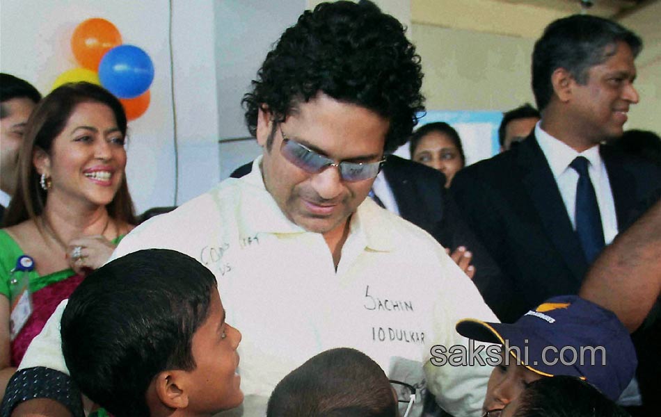 Sachin Tendulkar with under privileged during an event5