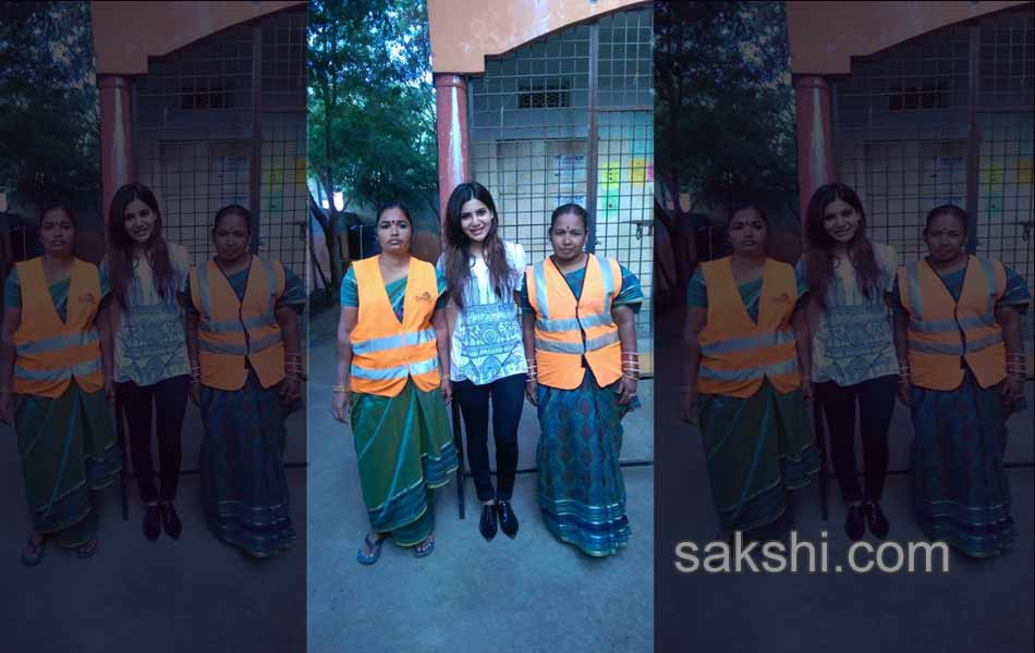 samantha takes up broom participates in swachcha bharat - Sakshi8