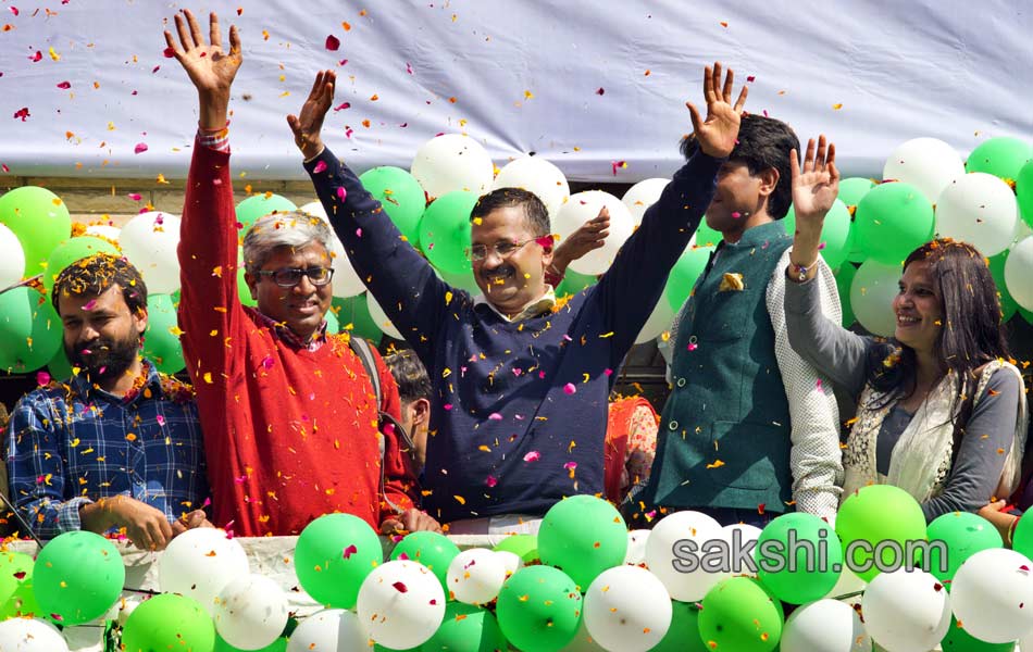 Aam Aadmi Party leaders celebrations - Sakshi1