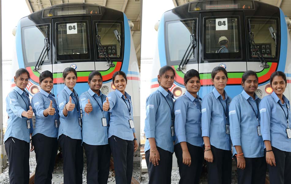 metro rail trial run kukatpally miyapur route - Sakshi3