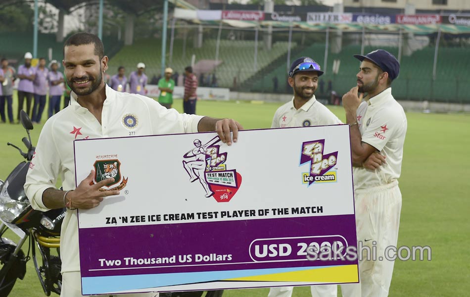 India bangaldesh one and only test match draw2