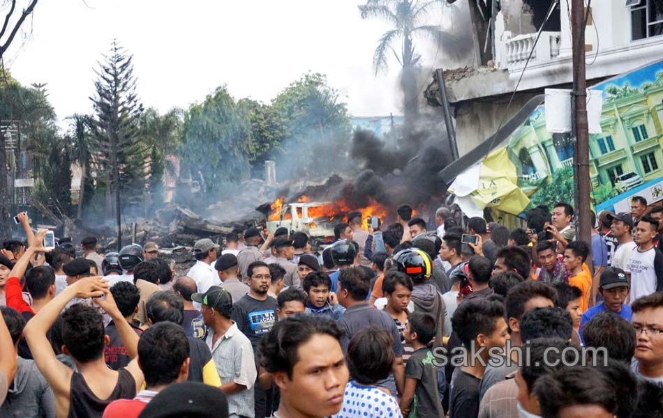 38 dead after Indonesian military plane crashes in flames5