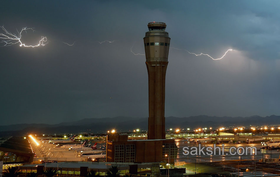 A thunderstorm is seen northwest of the Las Vegas - Sakshi4