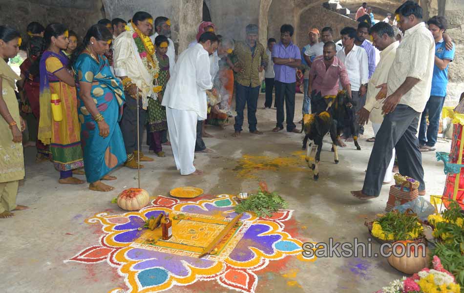 Devotees with a huge sliding Bonalu7