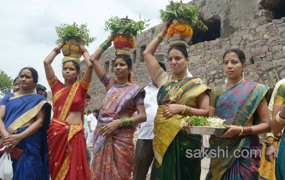 Devotees with a huge sliding Bonalu11