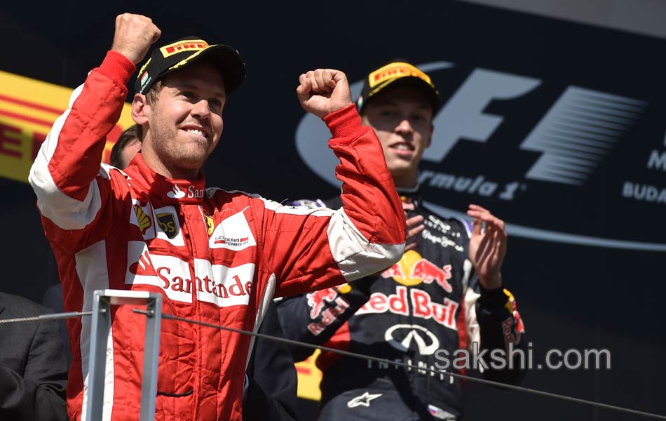 Sebastian Vettel won Hungarian Formula One2