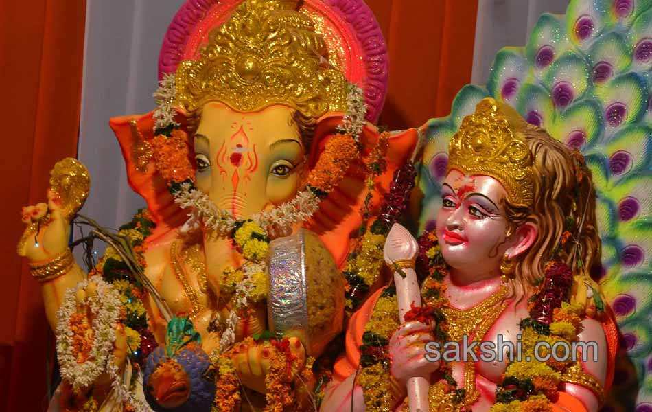 ganesh chaturthi celebrations in khammam district on second day1