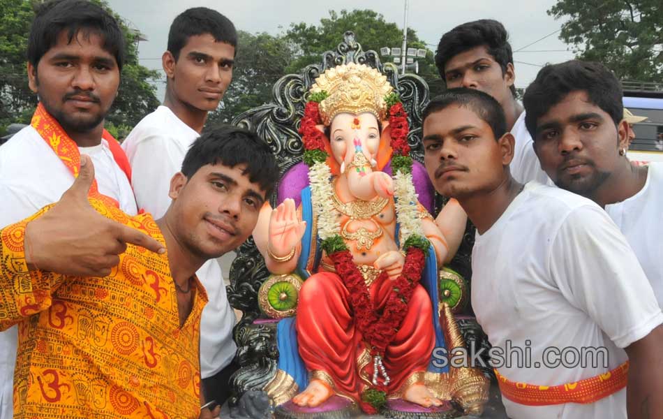 Lord Ganesha idol is immersed in water - Sakshi7