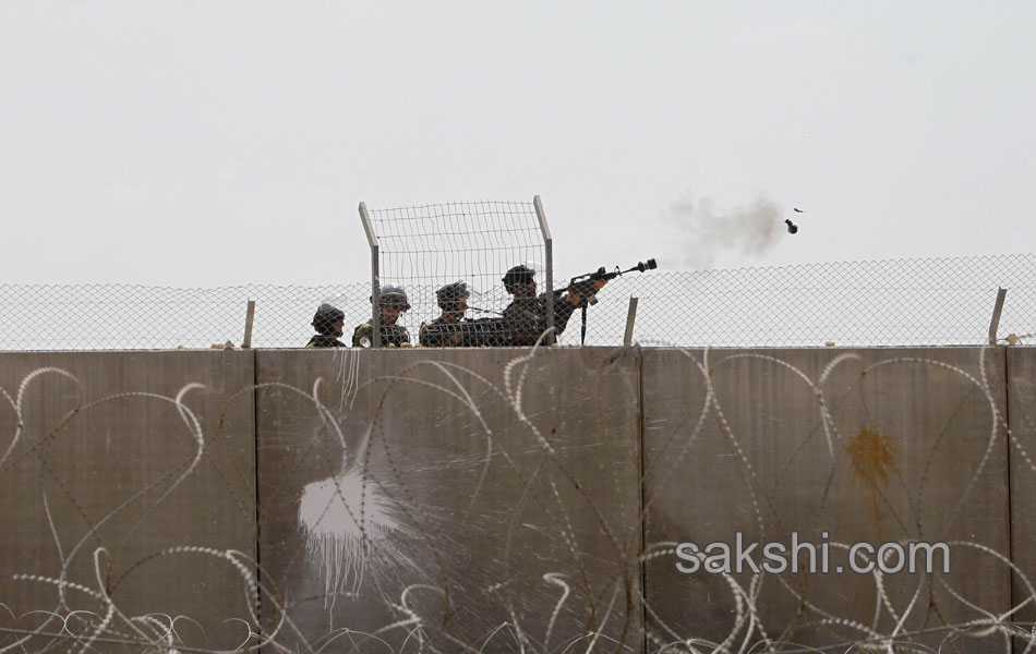 Palestinian demonstrators during clashes in the West Bank2