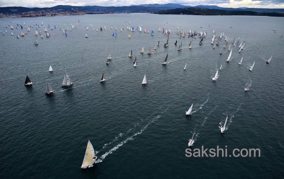 Boats sail during the 47th Barcolana regatta in the Gulf of Trieste - Sakshi9