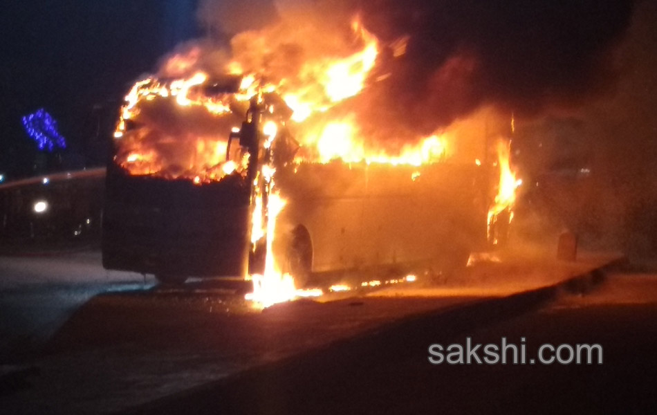 Volvo bus fire near visakhapatam - Sakshi9