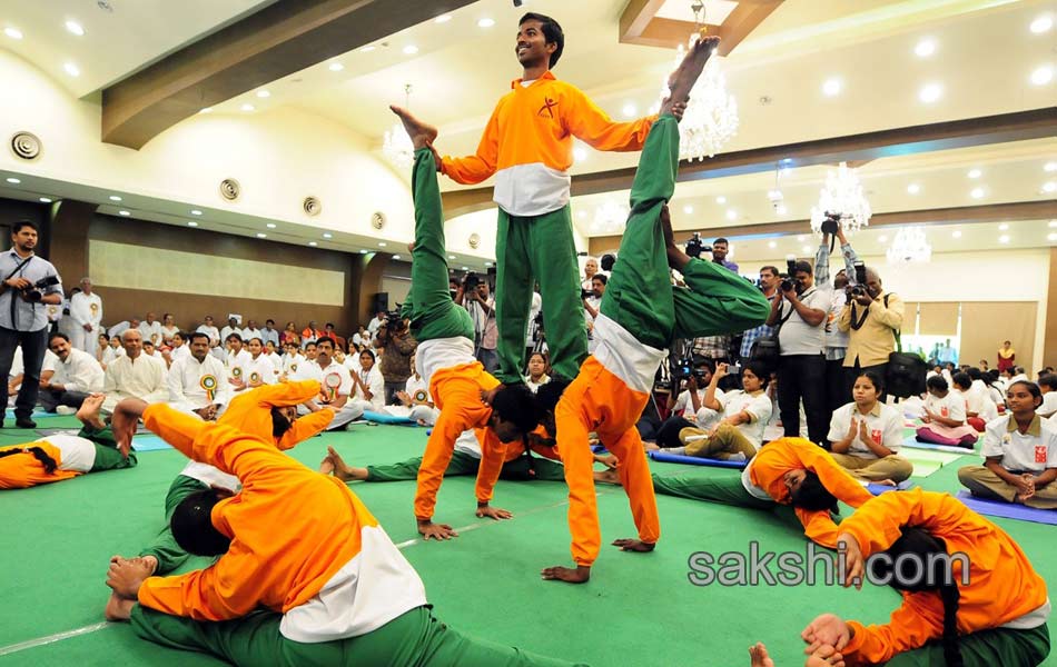 international yoga day celebrated in telugu states15