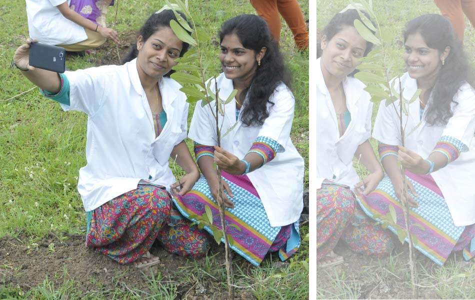 selfi with tree plant - Sakshi4