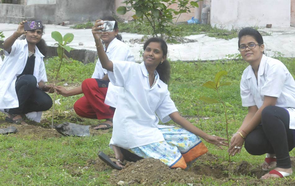 selfi with tree plant - Sakshi10