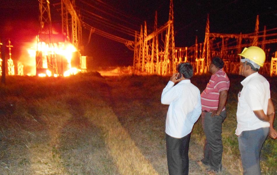 Fire accident at sub station - Sakshi3