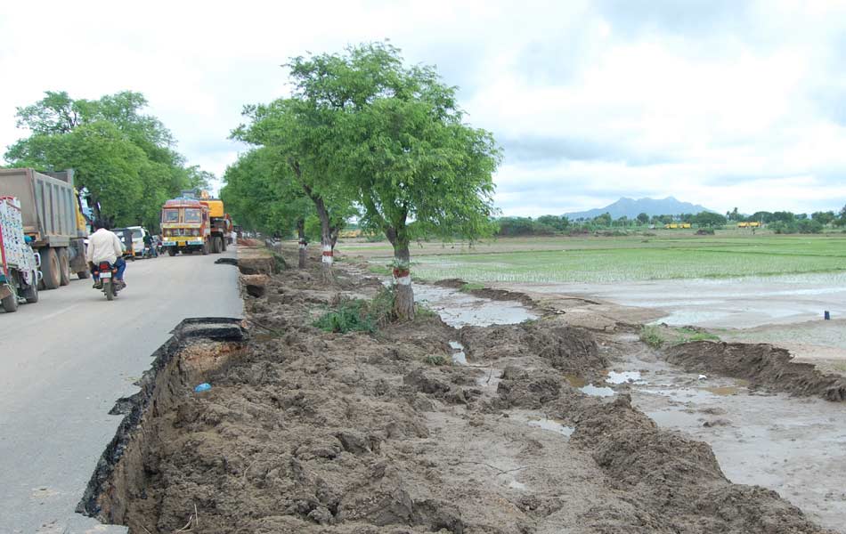 Roads destroyed - Sakshi2