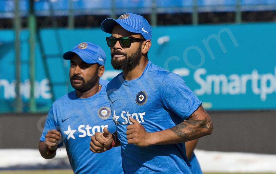 Team India players at a practice session12