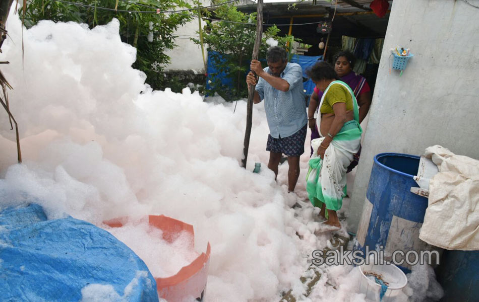 people faced problems with flood water in kukatpally10