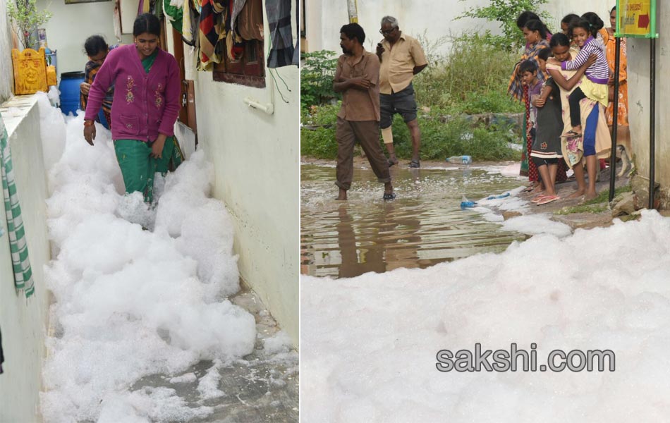 people faced problems with flood water in kukatpally12