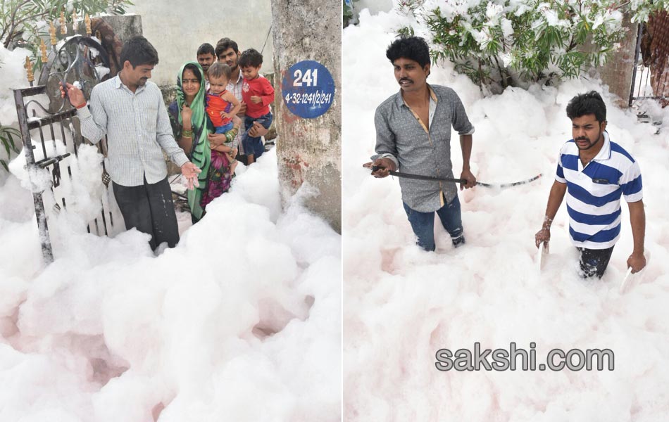 people faced problems with flood water in kukatpally11