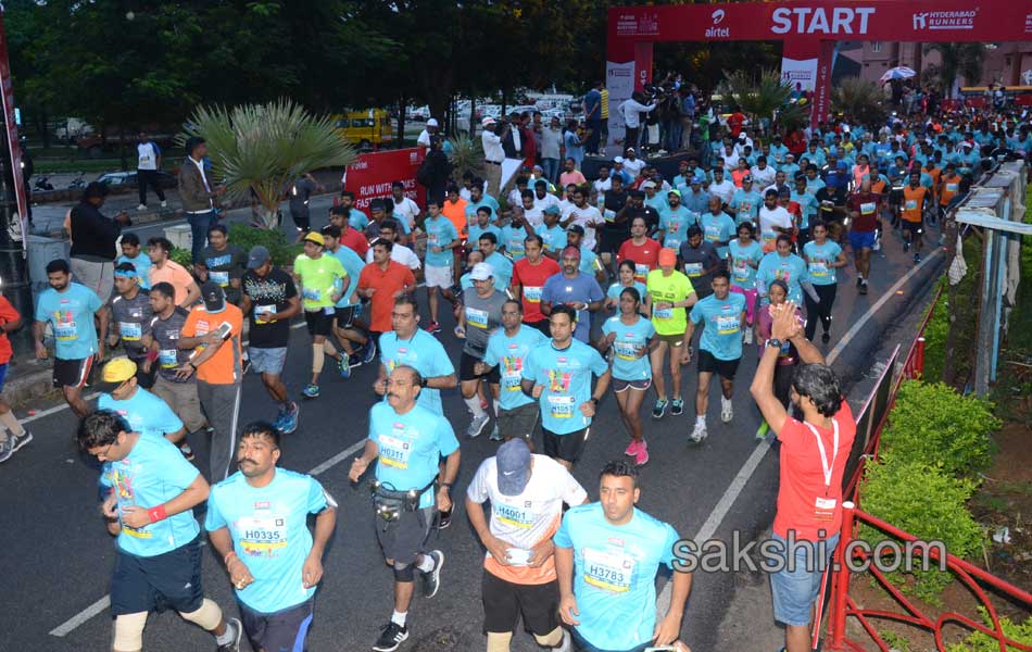 airtel hyderabad marathon run - Sakshi12