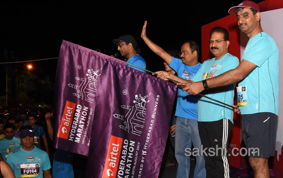 airtel hyderabad marathon run - Sakshi3