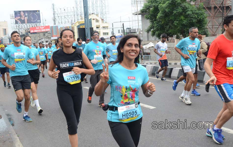 airtel hyderabad marathon run - Sakshi14