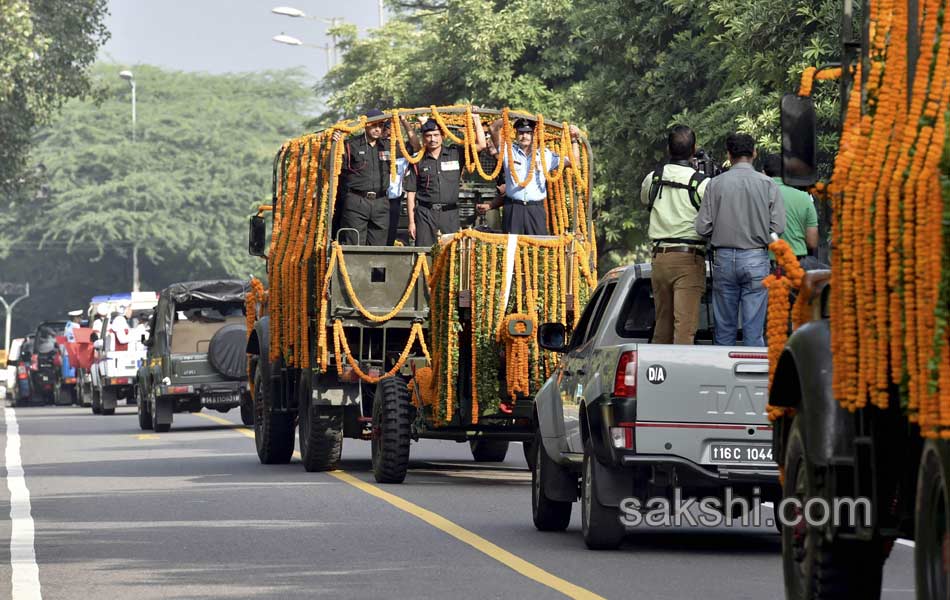 Last rites ceremony of Marshal of Air Force Arjan Singh at Delhis Brar Square14