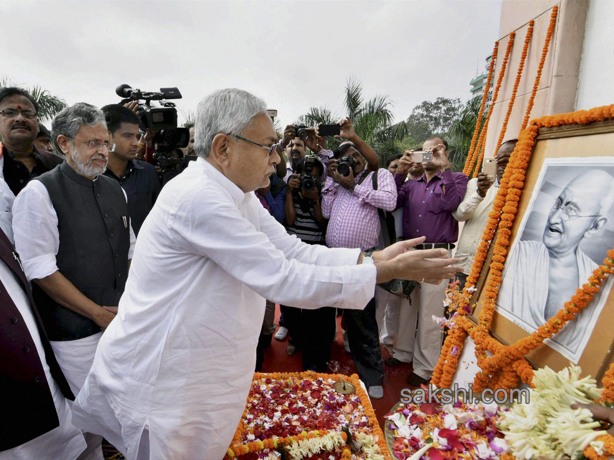 148th birth anniversary at Rajghat in New Delhi  - Sakshi8