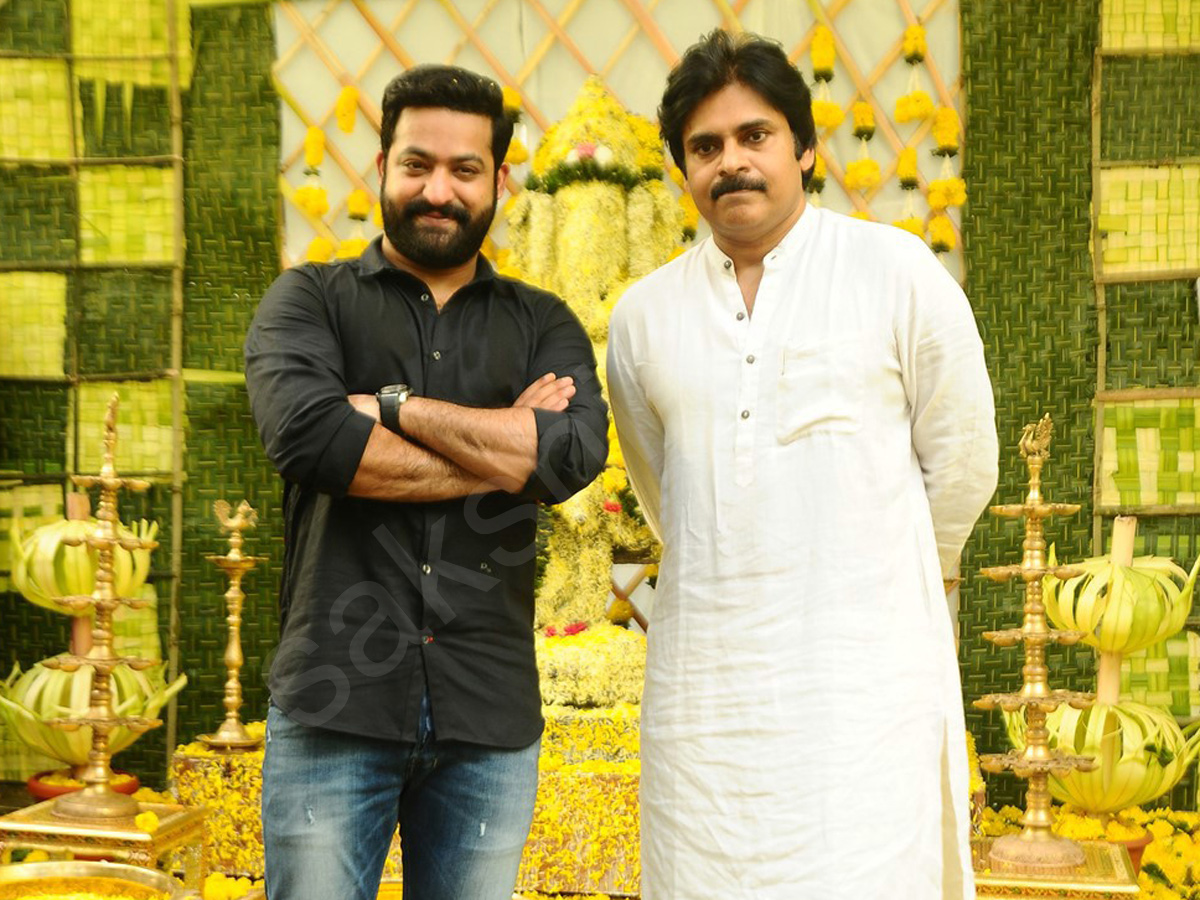 Pawan Kalyan attends the launch of Jr NTR and Trivikram - Sakshi9