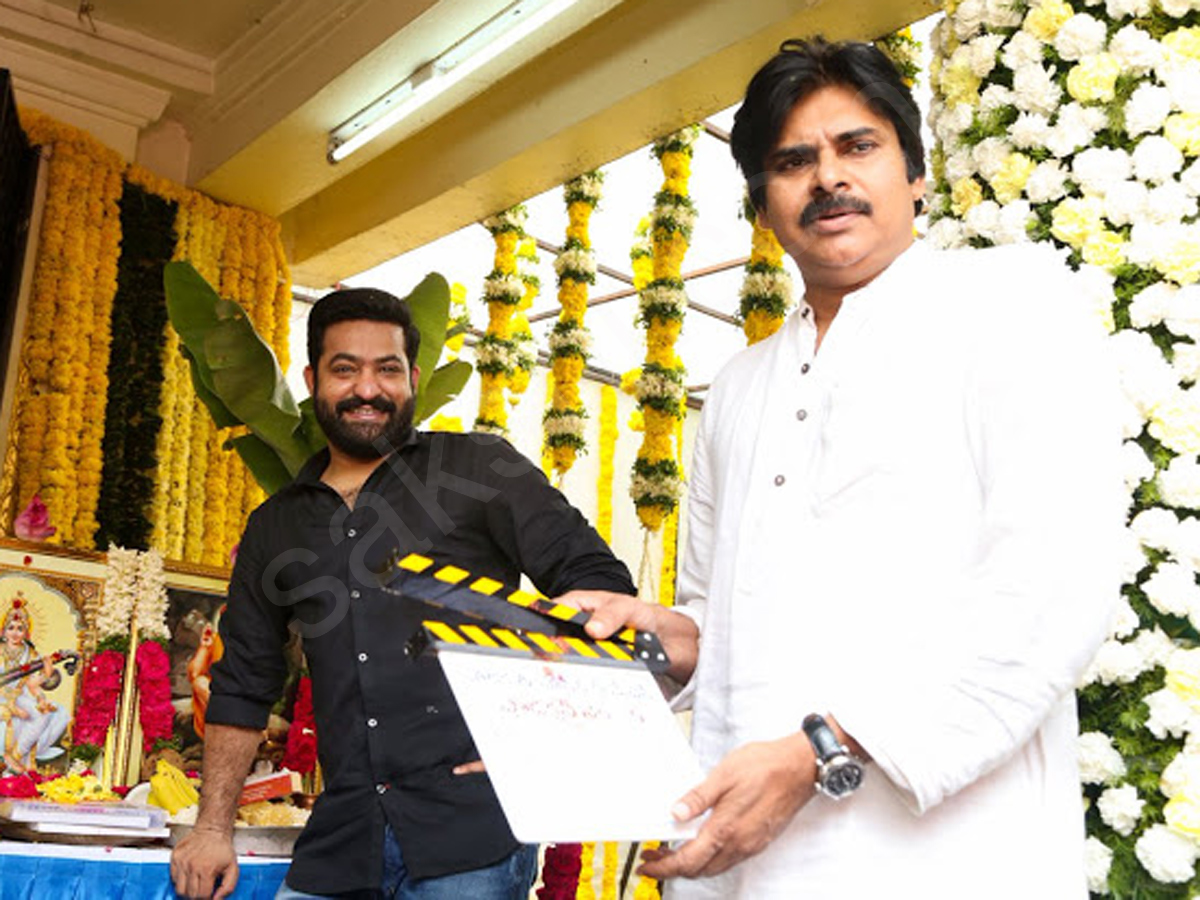 Pawan Kalyan attends the launch of Jr NTR and Trivikram - Sakshi1