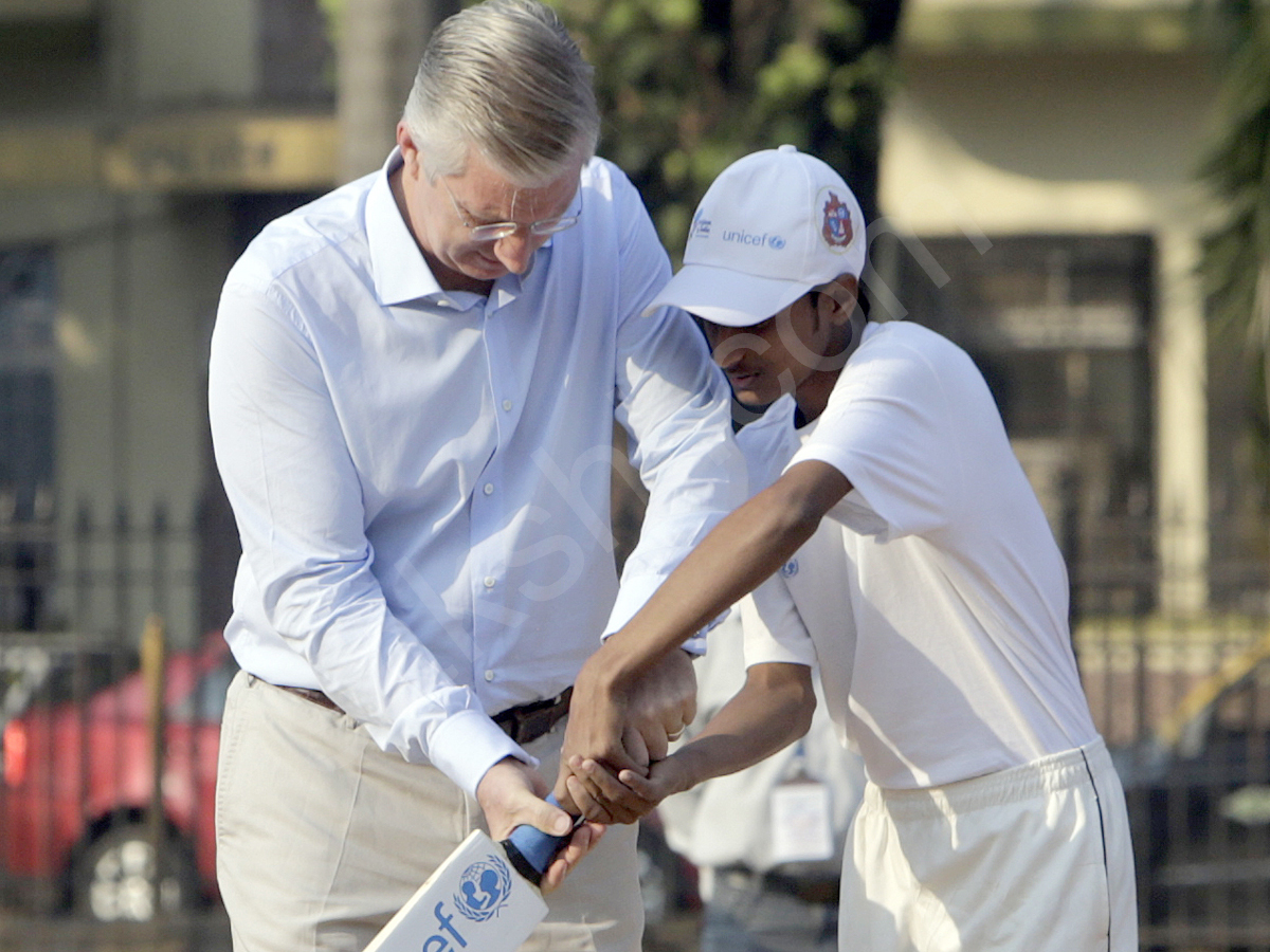 King Philippe And Queen Mathilde of Belgium Learn 'Tricks of The Trade' From Virender Sehwag - Sakshi8