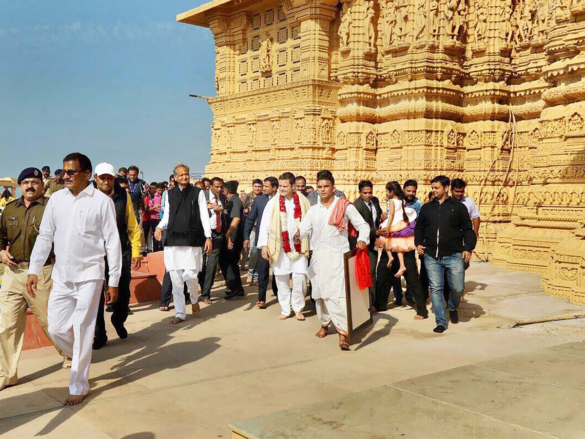 Congress President Rahul Gandhi at the Somnath Temple in Gujarat - Sakshi6