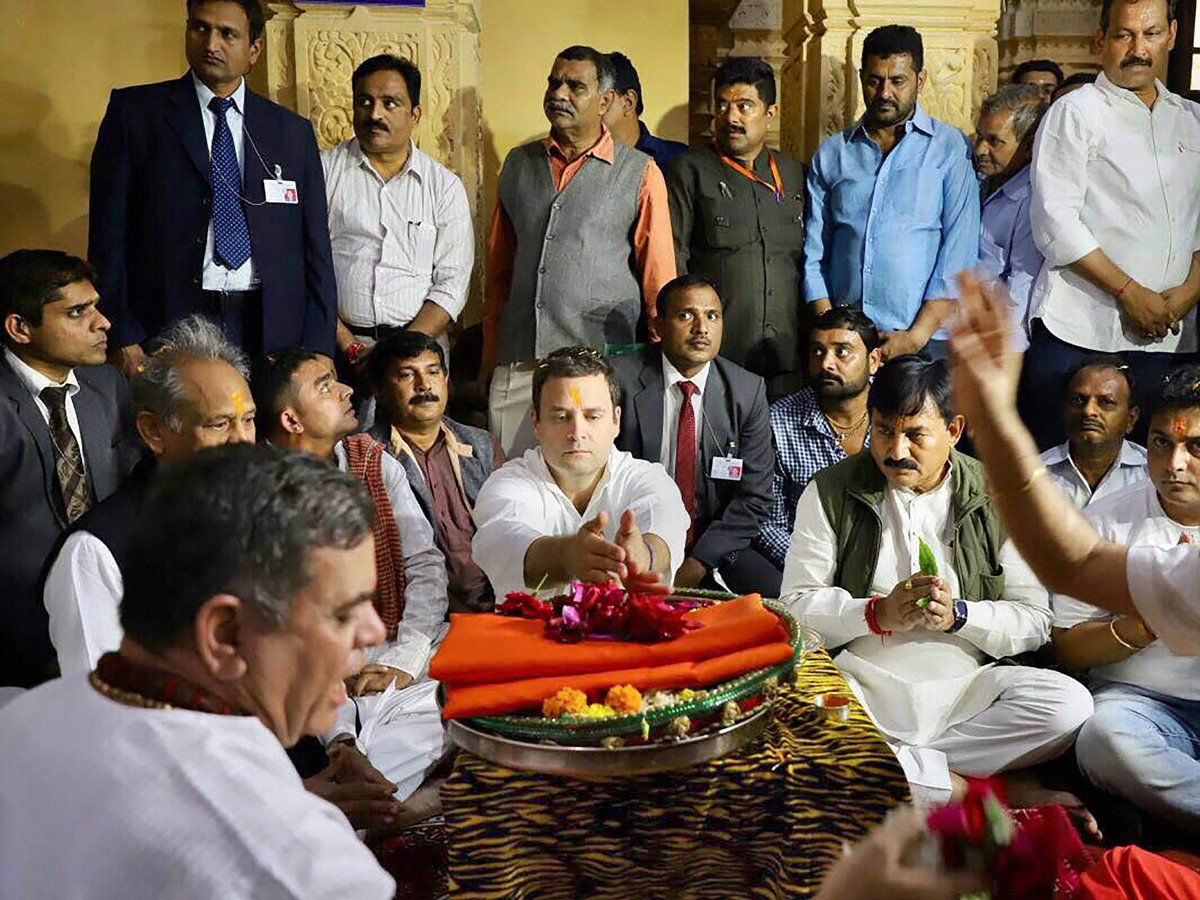 Congress President Rahul Gandhi at the Somnath Temple in Gujarat - Sakshi5