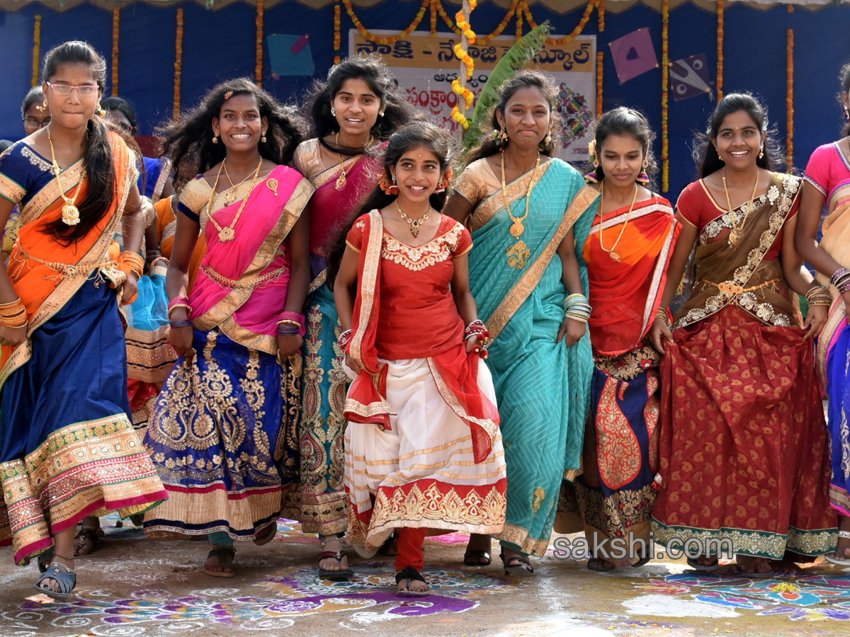 Sakshi Sankranthi Rangoli Competition at Netaji High School  - Sakshi14