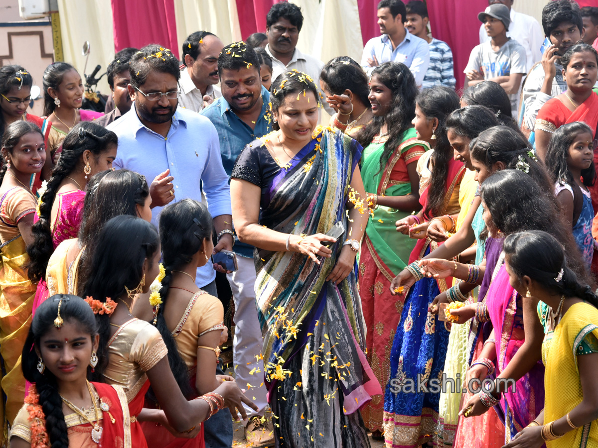 Sakshi Sankranthi Rangoli Competition at Netaji High School  - Sakshi15