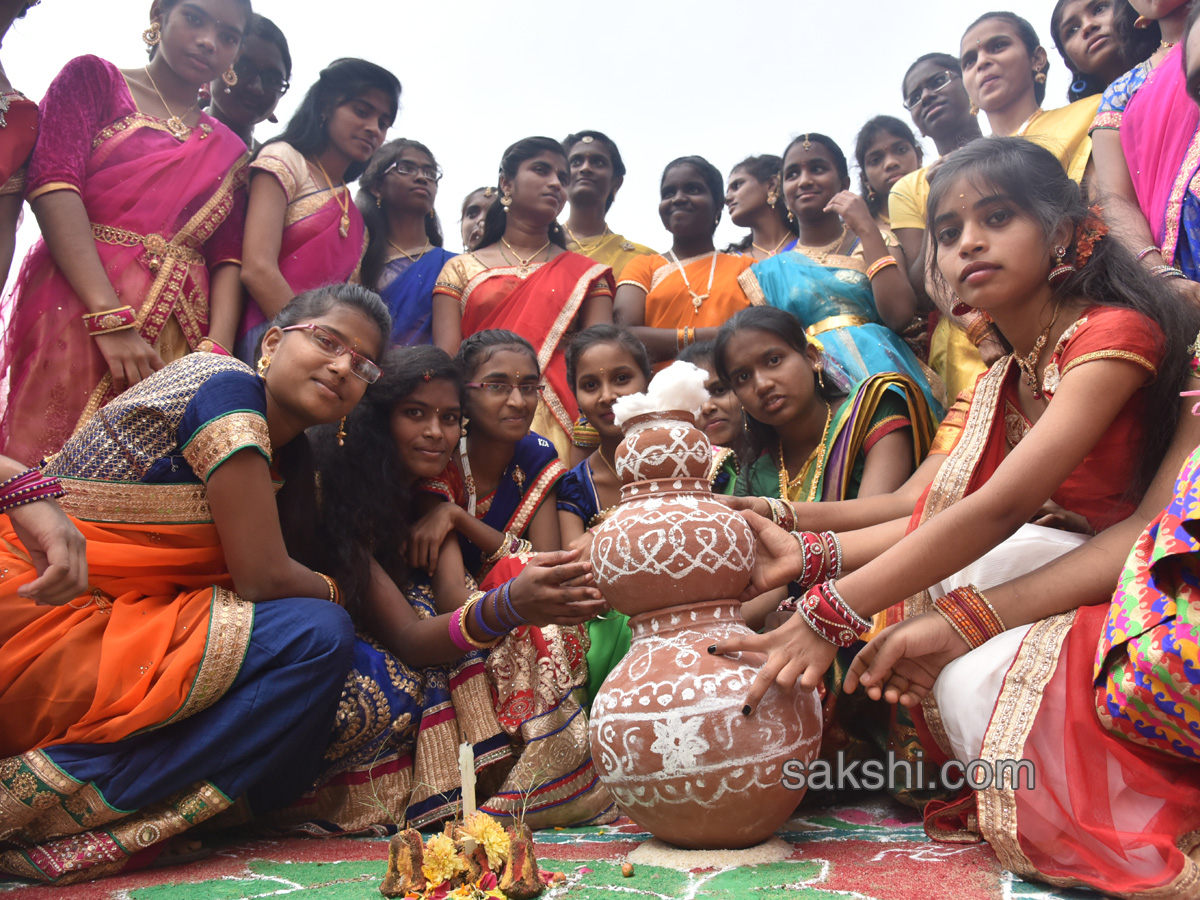 Sakshi Sankranthi Rangoli Competition at Netaji High School  - Sakshi3