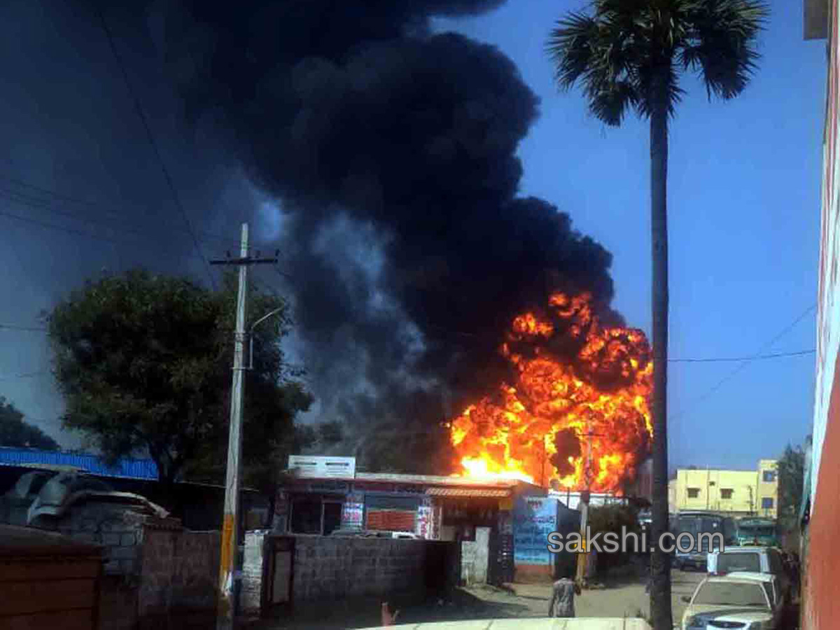 Diesel Tanker Catches Fire in Hyderabad - Sakshi2